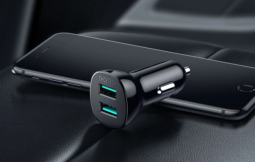 Kroviklis CHOETECH 2xUSB A, 36W, QC3.0 aprašymas - Prekės nuotrauka Kroviklis CHOETECH 2xUSB A, 36W, QC3.0 aprašymas - Prekės nuotrauka