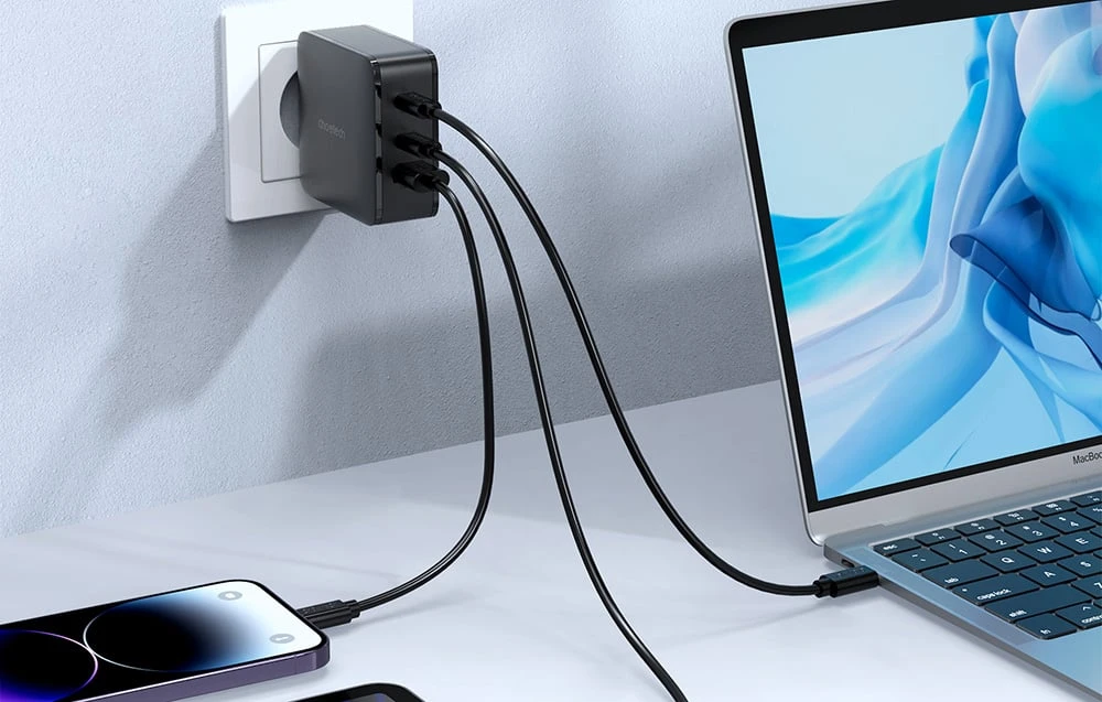 Choetech PD8005, PD 100W GaN tinklo įkroviklis aprašymas - Prekės nuotrauka Choetech PD8005, PD 100W GaN tinklo įkroviklis aprašymas - Prekės nuotrauka