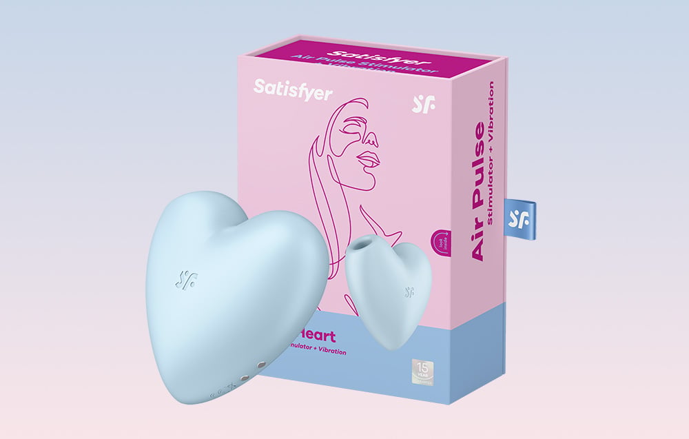 Klitorio masažuoklis Satisfyer Cutie Heart (mėlynas) aprašymas - Prekės nuotrauka
