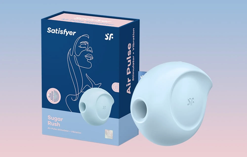 Klitorio masažuoklis Satisfyer Sugar Rush (mėlynas) aprašymas - Prekės nuotrauka Klitorio masažuoklis Satisfyer Sugar Rush (mėlynas) aprašymas - Prekės nuotrauka