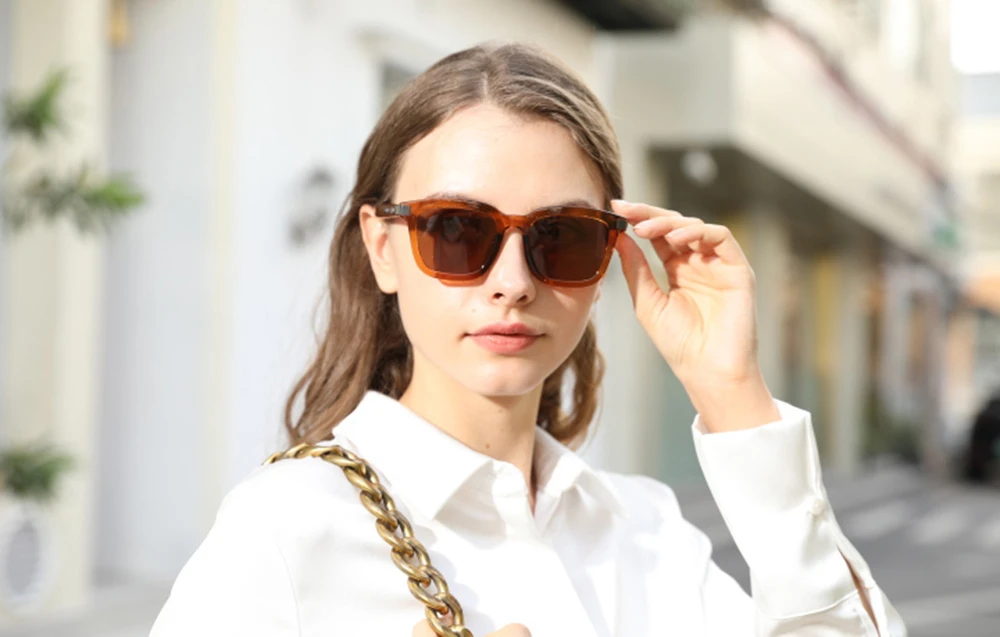 COLMI G06 smart glasses (ruda) aprašymas - Prekės nuotrauka