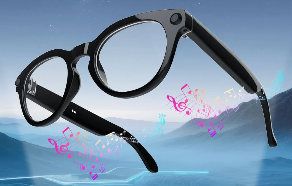 COLMI V03 smart glasses Round frame, mėlynas light blocking aprašymas - Prekės nuotrauka