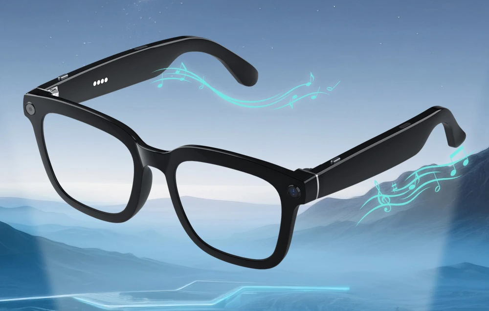COLMI V03 Smart Glasses Square frame, mėlynas light blocking aprašymas - Prekės nuotrauka