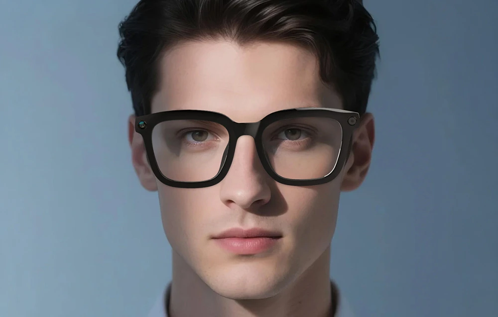 COLMI V03 Smart Glasses Square frame, mėlynas light blocking aprašymas - Prekės nuotrauka