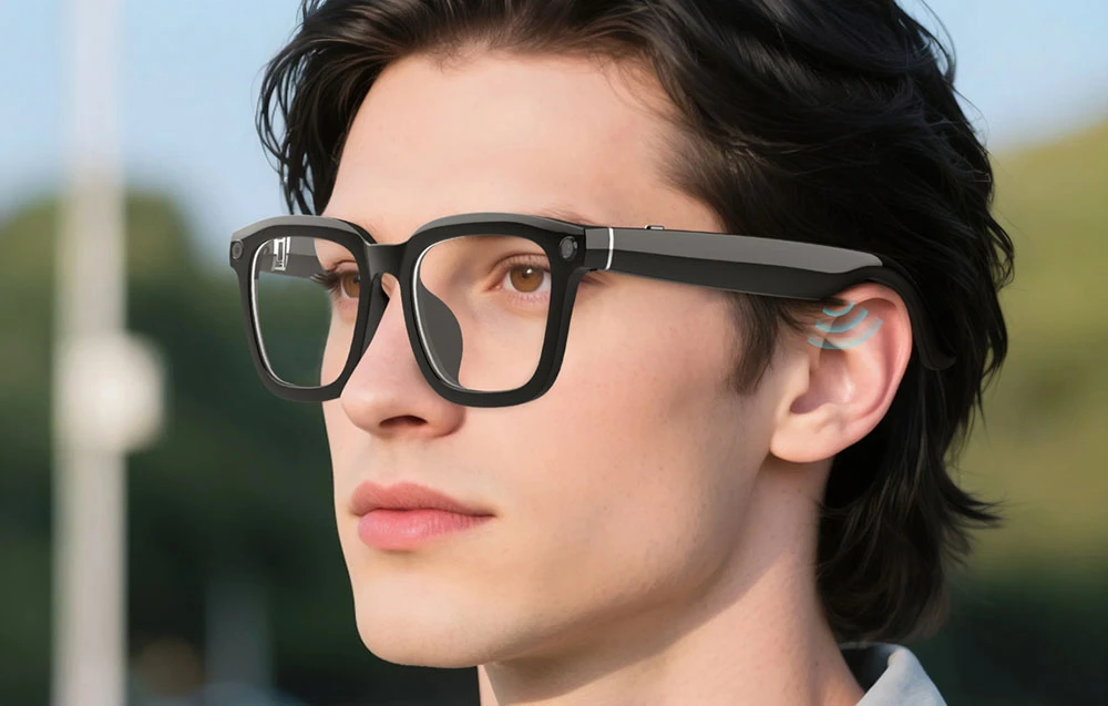 COLMI V03 Smart Glasses Square frame, mėlynas light blocking aprašymas - Prekės nuotrauka