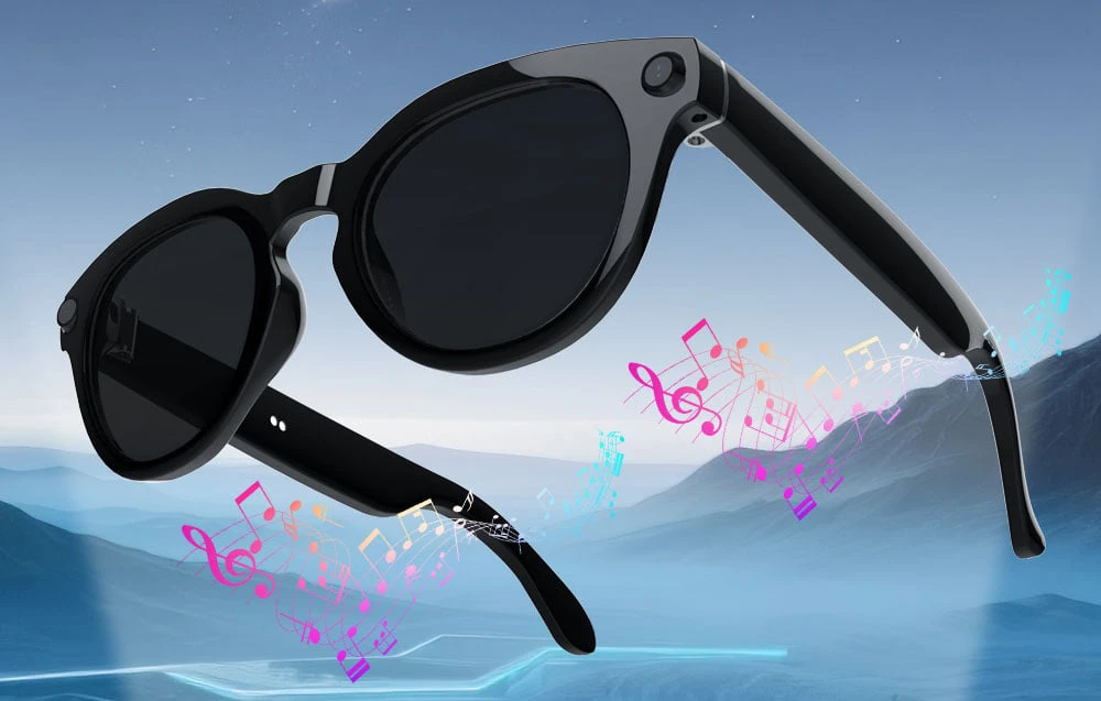 COLMI V03 smart sunglasses with round frames aprašymas - Prekės nuotrauka