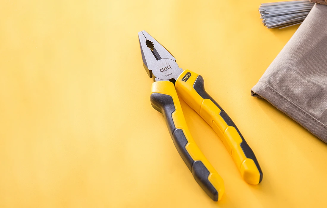 Kombinuotos replės Deli Tools EDL2008 - 8" aprašymas - Prekės nuotrauka