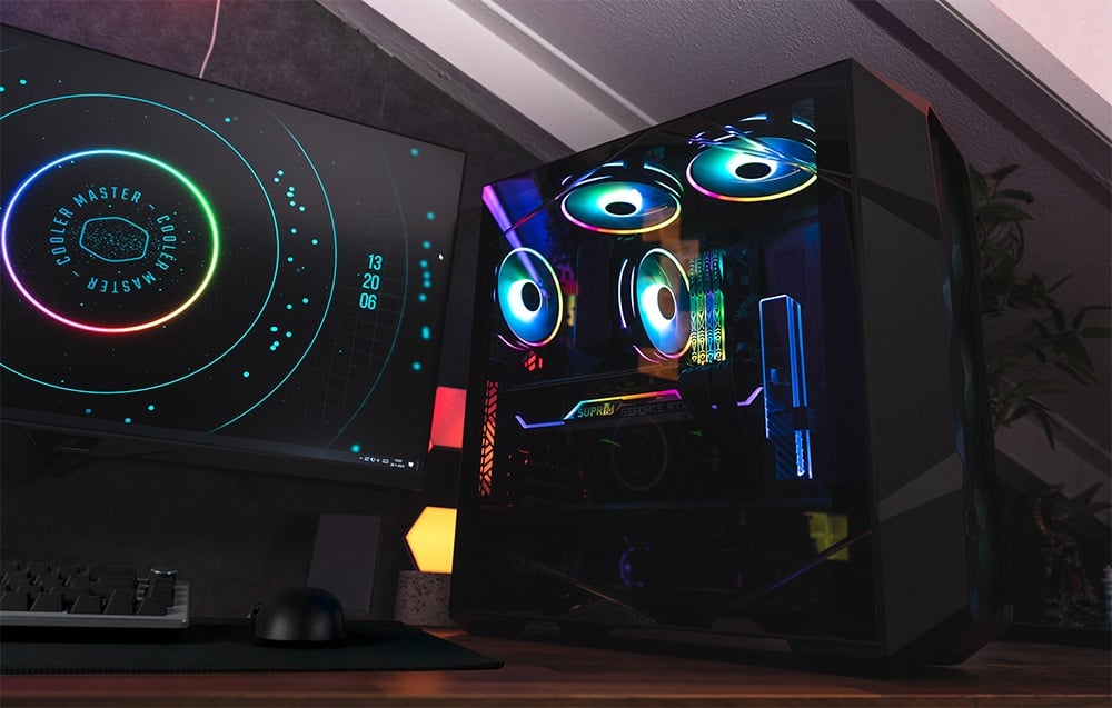 COOLER MASTER Korpuso ventiliatorius Masterfan MF140 Halo 2 ARGB aprašymas - Prekės nuotrauka