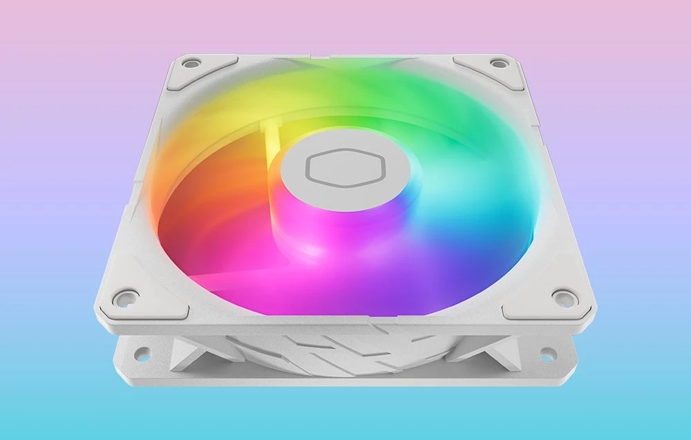 „Cooler Master Cooler Master SickleFlow Edge 120 ARGB“ ventiliatorius (baltas) aprašymas - Prekės nuotrauka „Cooler Master Cooler Master SickleFlow Edge 120 ARGB“ ventiliatorius (baltas) aprašymas - Prekės nuotrauka