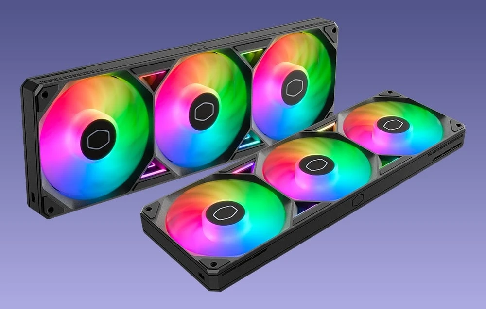 „Cooler Master Cooler Master SickleFlow Edge 360 ARGB“ ventiliatorius (juodas) aprašymas - Prekės nuotrauka „Cooler Master Cooler Master SickleFlow Edge 360 ARGB“ ventiliatorius (juodas) aprašymas - Prekės nuotrauka
