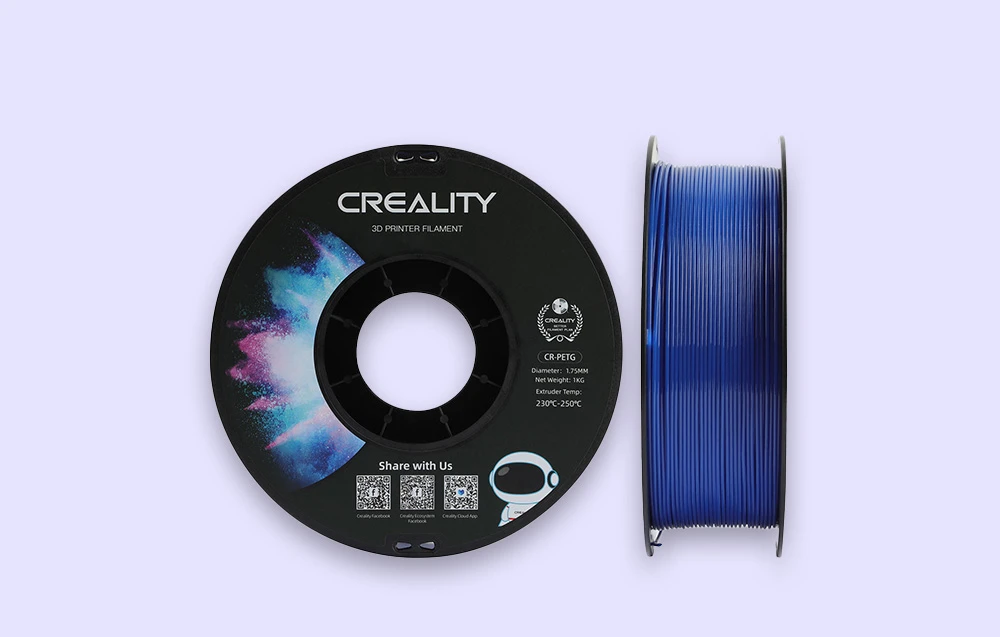 Creality CR-PETG - 1.75mm - 1kg - Mėlynas aprašymas - Prekės nuotrauka