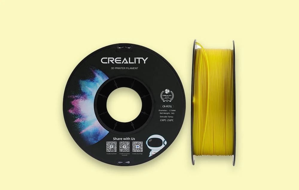 Creality CR-PETG - 1.75mm - 1kg - Geltonas aprašymas - Prekės nuotrauka Creality CR-PETG - 1.75mm - 1kg - Geltonas aprašymas - Prekės nuotrauka