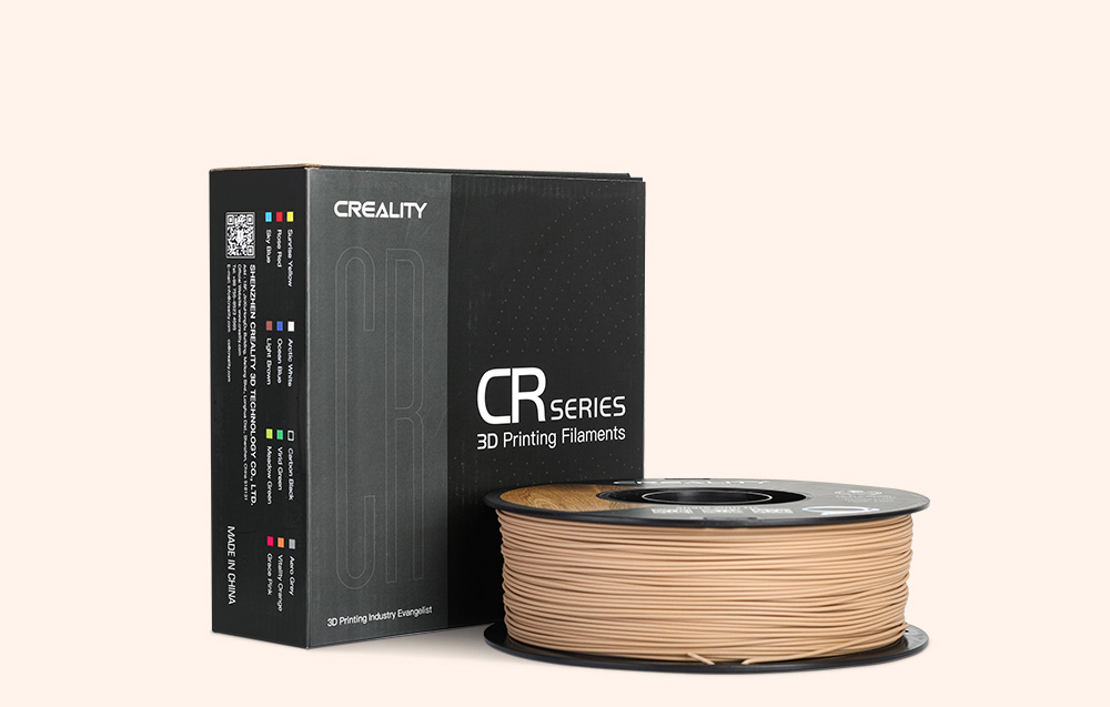 CR-PLA Wood Filament Creality (balta pušis) aprašymas - Prekės nuotrauka