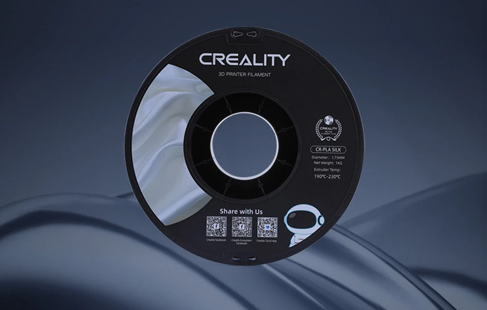 Creality CR-PLA Silk - 1.75mm - 1kg - Rožinis/Violetinis aprašymas - Prekės nuotrauka Creality CR-PLA Silk - 1.75mm - 1kg - Rožinis/Violetinis aprašymas - Prekės nuotrauka