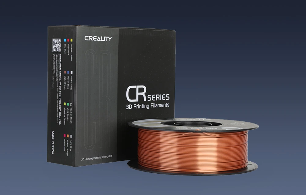 Creality CR-PLA Silk - 1,75mm - 1kg - Raudona Copper aprašymas - Prekės nuotrauka Creality CR-PLA Silk - 1,75mm - 1kg - Raudona Copper aprašymas - Prekės nuotrauka