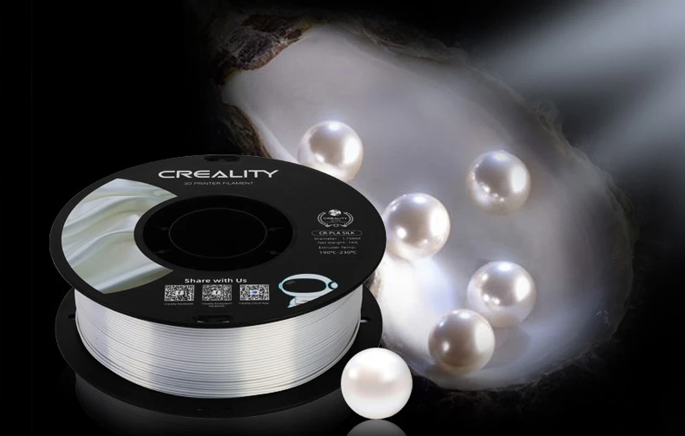 Creality CR-PLA Silk - 1,75mm - 1kg - Baltas aprašymas - Prekės nuotrauka