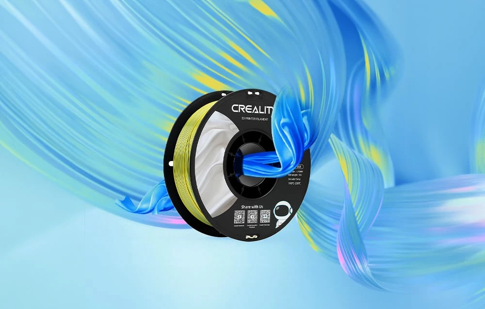 Creality CR-PLA Silk - 1.75mm - 1kg - Geltonas/Mėlynas aprašymas - Prekės nuotrauka Creality CR-PLA Silk - 1.75mm - 1kg - Geltonas/Mėlynas aprašymas - Prekės nuotrauka