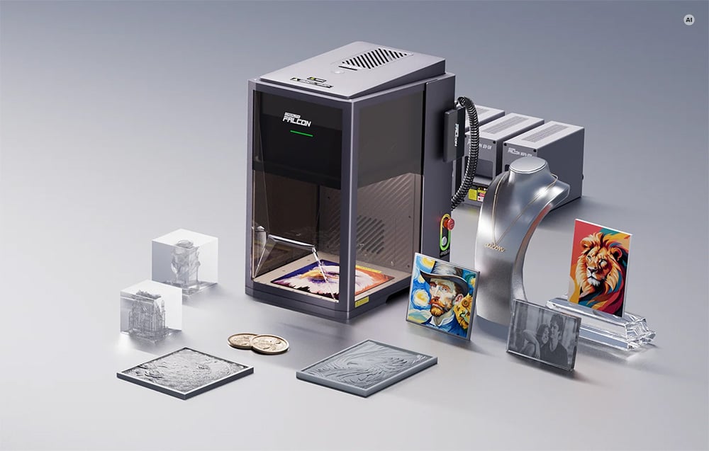 Creality Falcon T1 UV 5W lazerinis Engraver aprašymas - Prekės nuotrauka