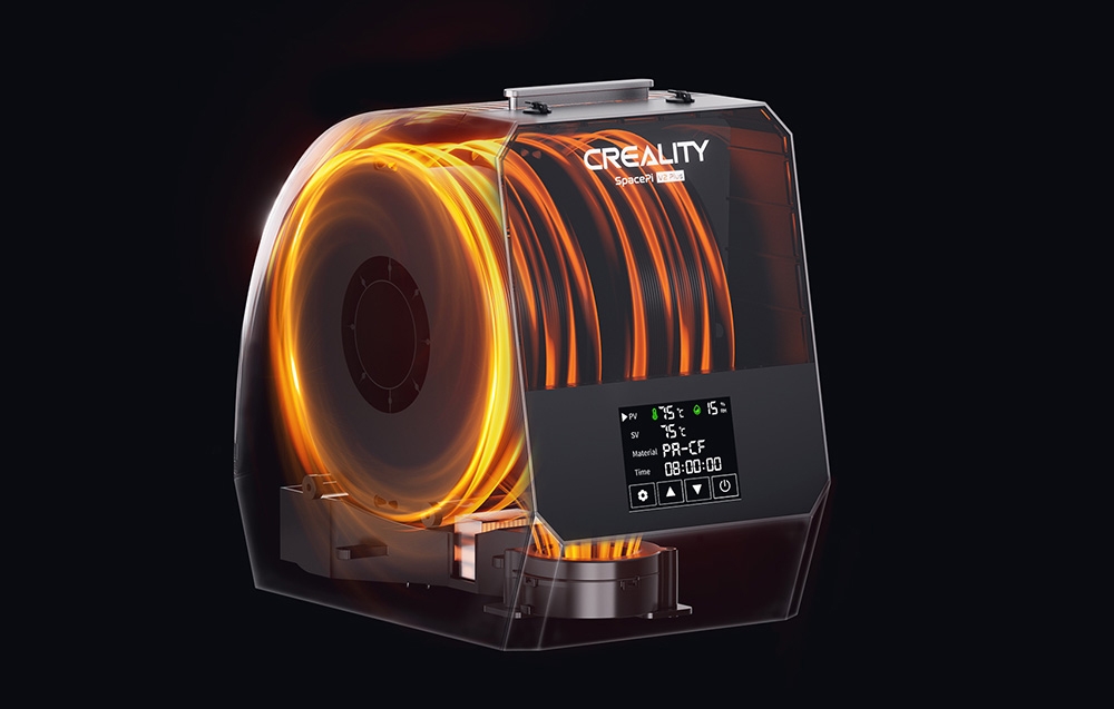 3D plastiko džiovintuvas 2 ritėms 45℃-75℃ Space Pi V2 Plus CREALITY aprašymas - Prekės nuotrauka