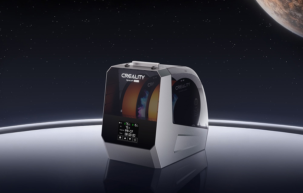 3D plastiko džiovintuvas 2 ritėms 45℃-75℃ Space Pi V2 Plus CREALITY aprašymas - Prekės nuotrauka