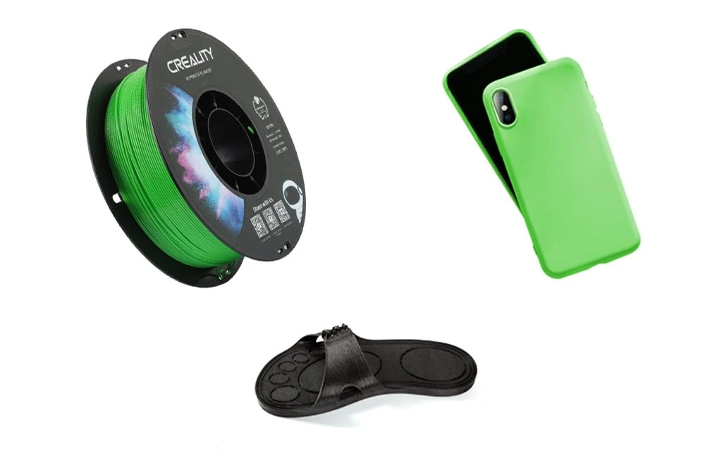 Creality CR-TPU - 1.75mm - 1kg - Žalias aprašymas - Prekės nuotrauka Creality CR-TPU - 1.75mm - 1kg - Žalias aprašymas - Prekės nuotrauka