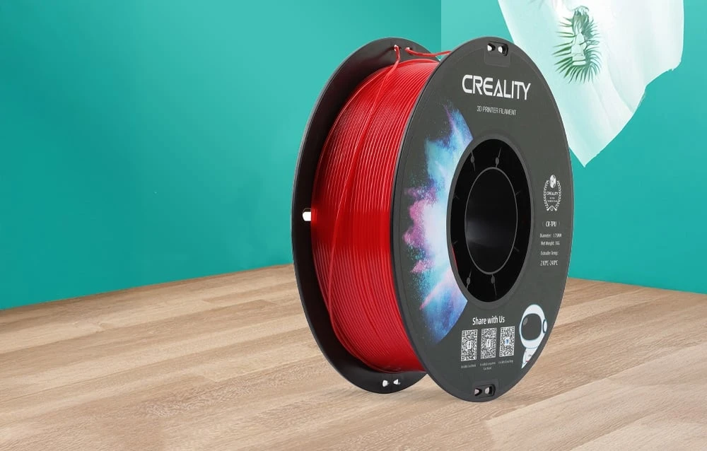 Creality CR-TPU - 1.75mm - 1kg - Raudonas aprašymas - Prekės nuotrauka Creality CR-TPU - 1.75mm - 1kg - Raudonas aprašymas - Prekės nuotrauka