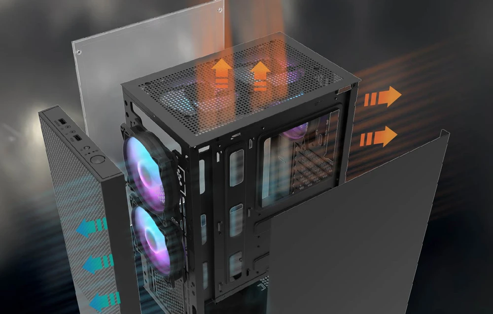 Darkflash A290 PC dėklas + 3 ARGB aprašymas - Prekės nuotrauka Darkflash A290 PC dėklas + 3 ARGB aprašymas - Prekės nuotrauka