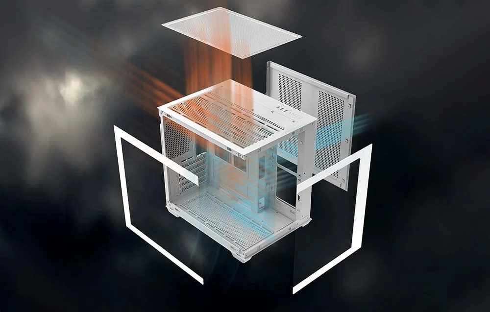 DarkFlash B275 computer case (baltas) aprašymas - Prekės nuotrauka