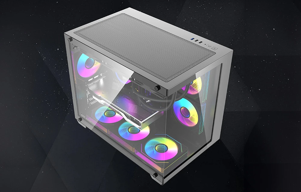 DarkFlash B275 PRO computer case (juodas) + 6 fans aprašymas - Prekės nuotrauka
