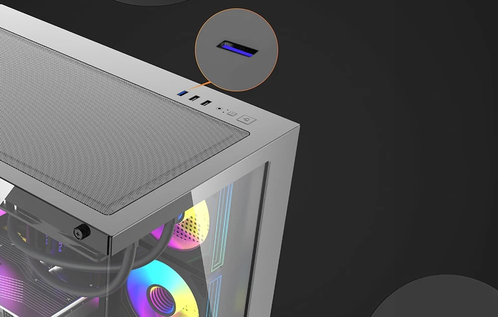DarkFlash B275 PRO computer case (juodas) + 6 fans aprašymas - Prekės nuotrauka