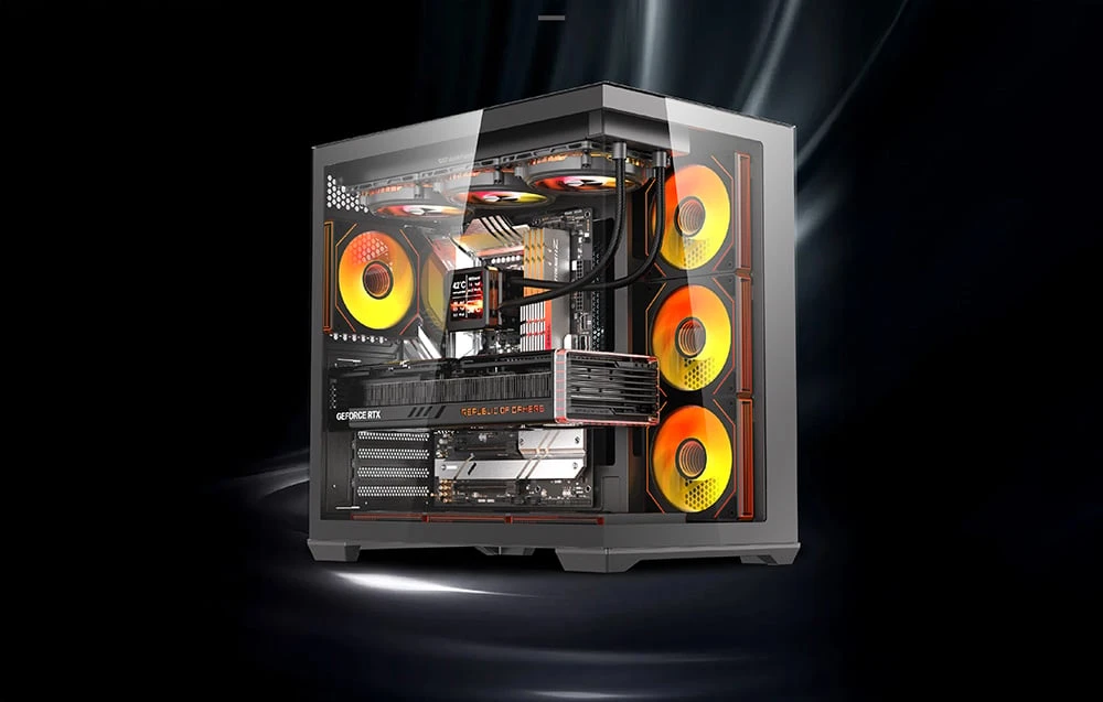 DarkFlash C280 computer case (juodas) + 7 fans aprašymas - Prekės nuotrauka