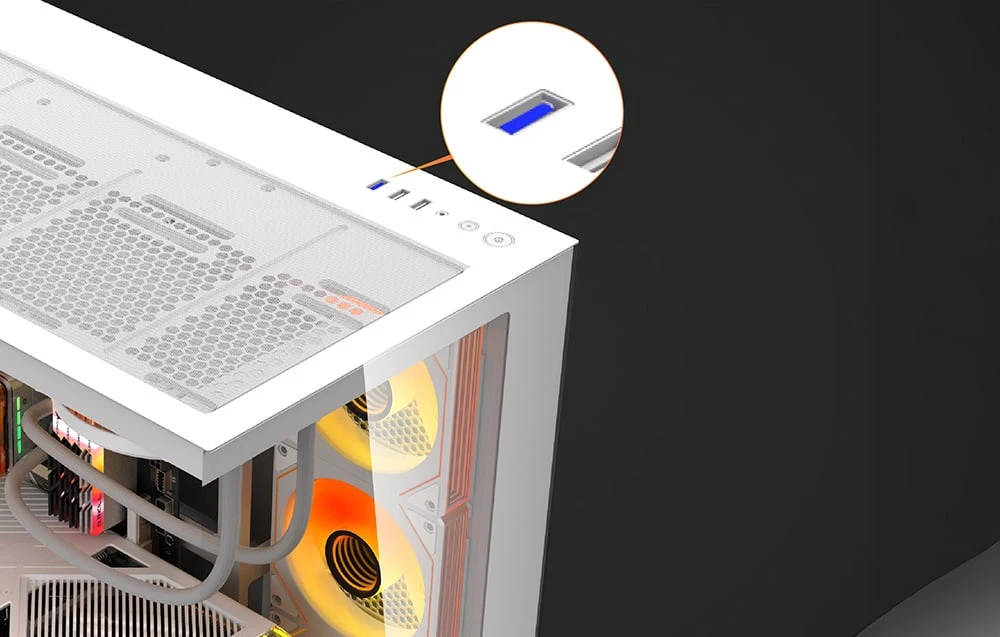 DarkFlash C280 computer case (baltas) aprašymas - Prekės nuotrauka