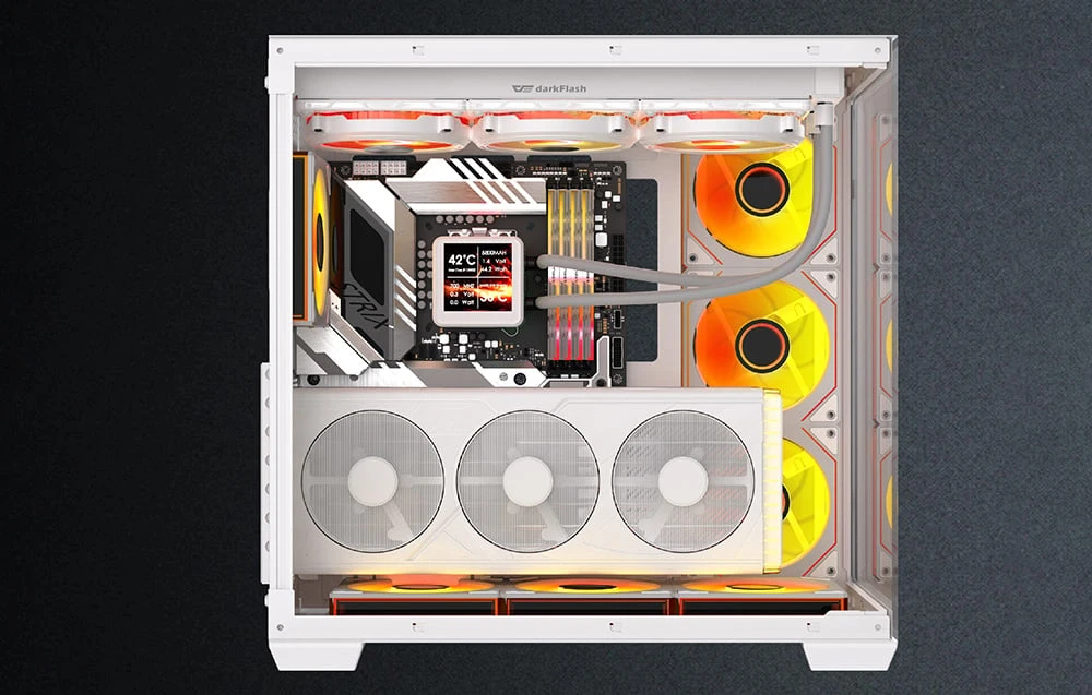 DarkFlash C280 computer case (baltas) aprašymas - Prekės nuotrauka