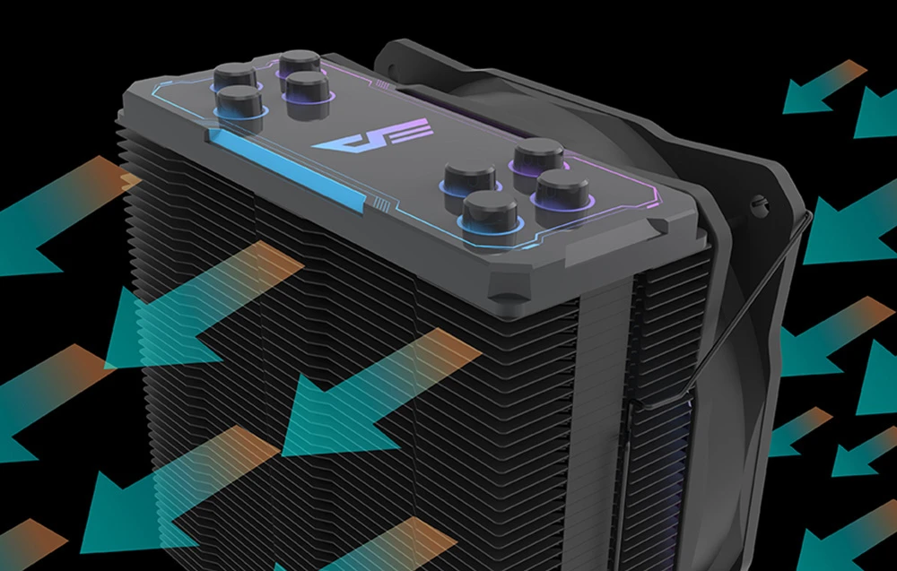 Darkflash kompiuterio radiatorius Z4 PRO MIST Juodas aprašymas - Prekės nuotrauka