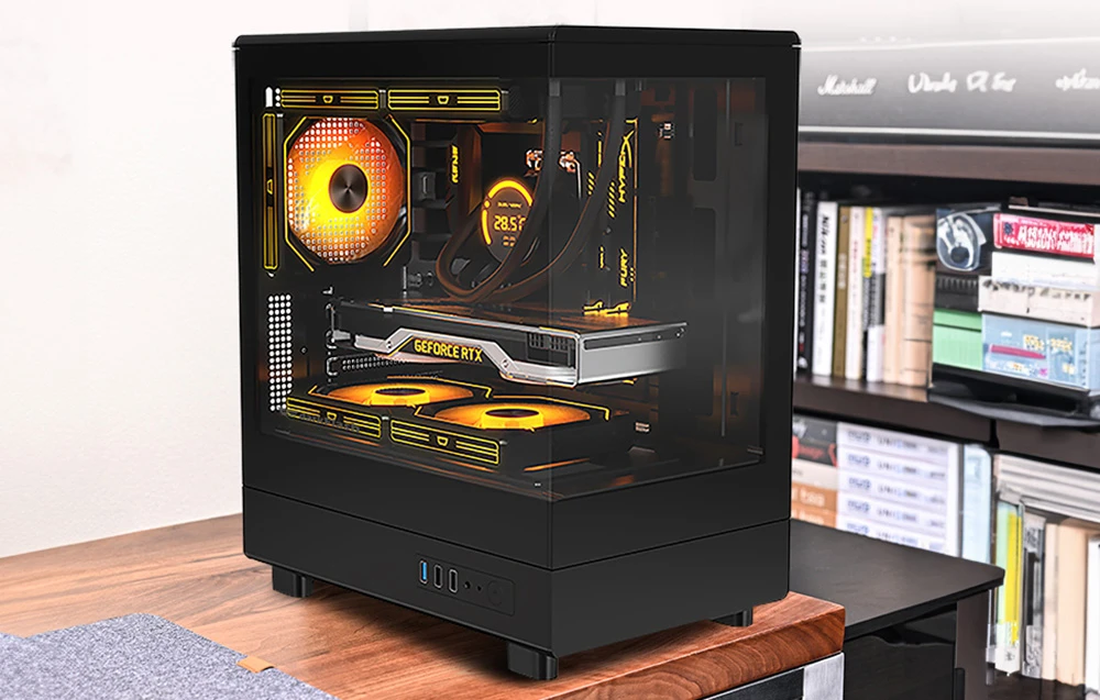 Darkflash DB330M Computer Case + 3 Fans (Juodas) aprašymas - Prekės nuotrauka