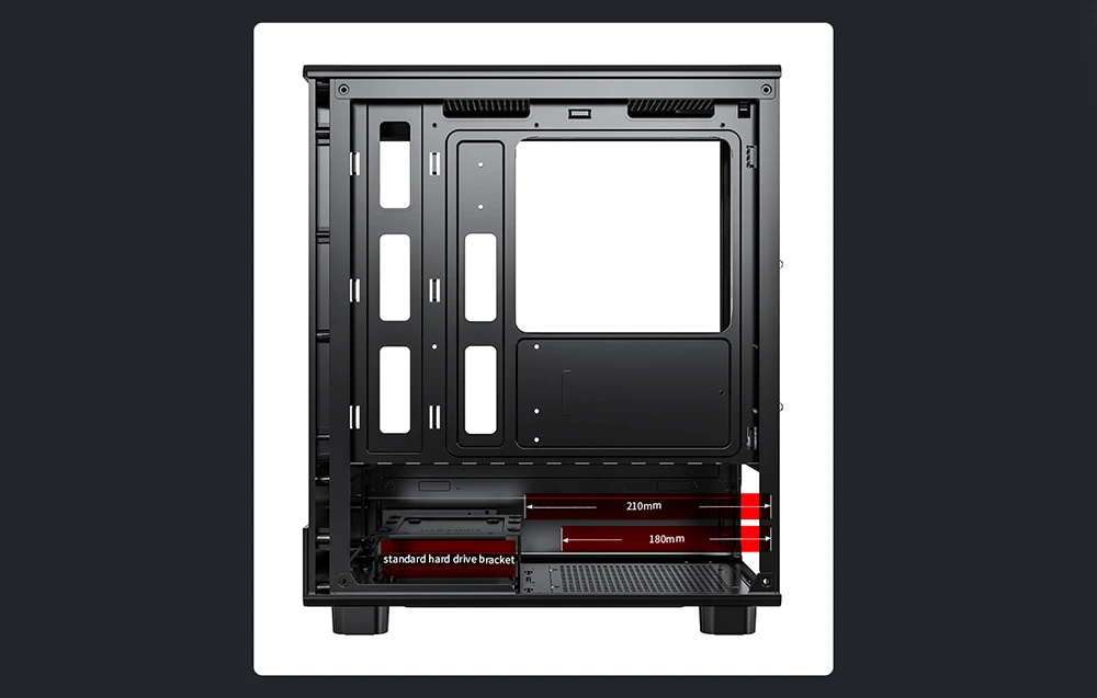 Darkflash DB330M Computer Case + 3 Fans (Juodas) aprašymas - Prekės nuotrauka