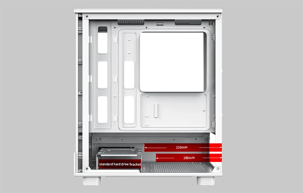 Darkflash DB330M Computer Case + 3 Fans (Baltas) aprašymas - Prekės nuotrauka