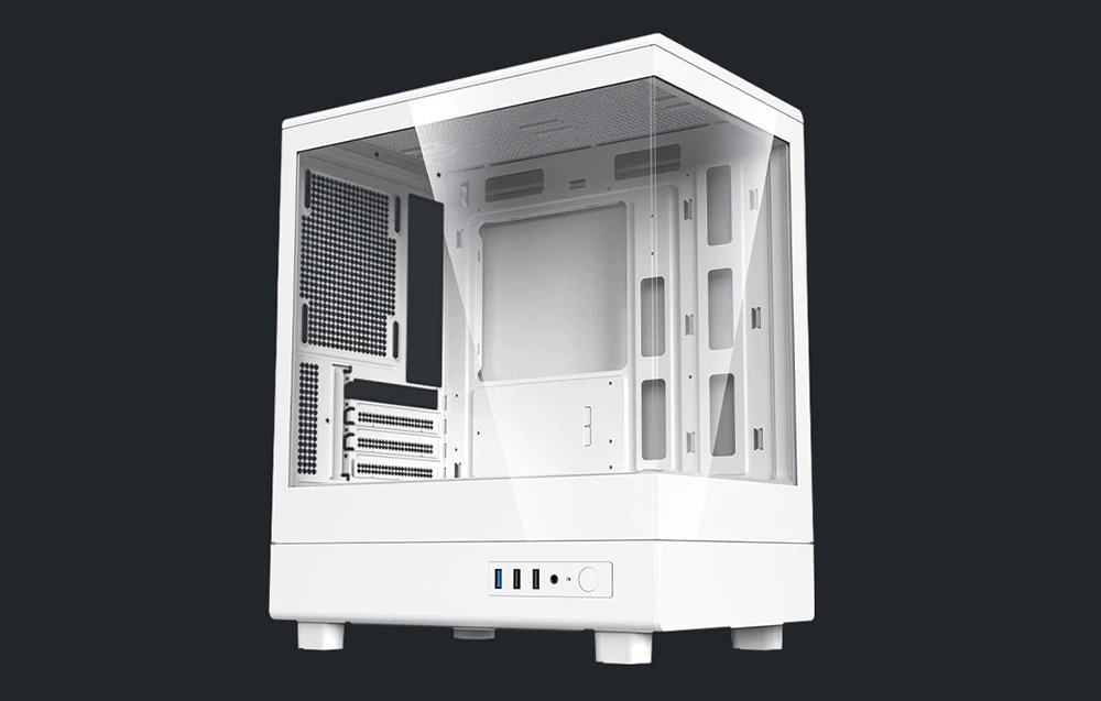 Darkflash DB330M Computer Case + 3 Fans (Baltas) aprašymas - Prekės nuotrauka