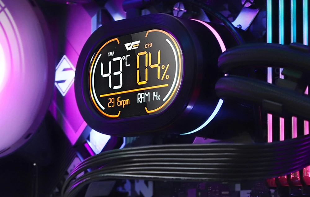 „Darkflash DH240D v2“ procesoriaus vandens aušintuvas (juodas) aprašymas - Prekės nuotrauka „Darkflash DH240D v2“ procesoriaus vandens aušintuvas (juodas) aprašymas - Prekės nuotrauka