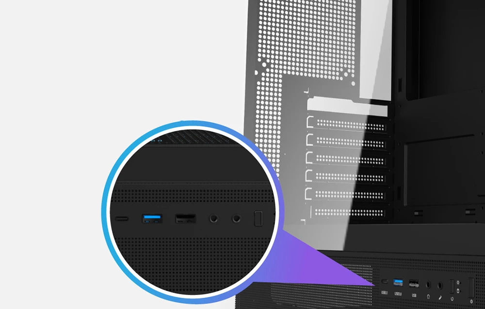 Darkflash DPX90 kompiuterio dėklas (juodas) aprašymas - Prekės nuotrauka