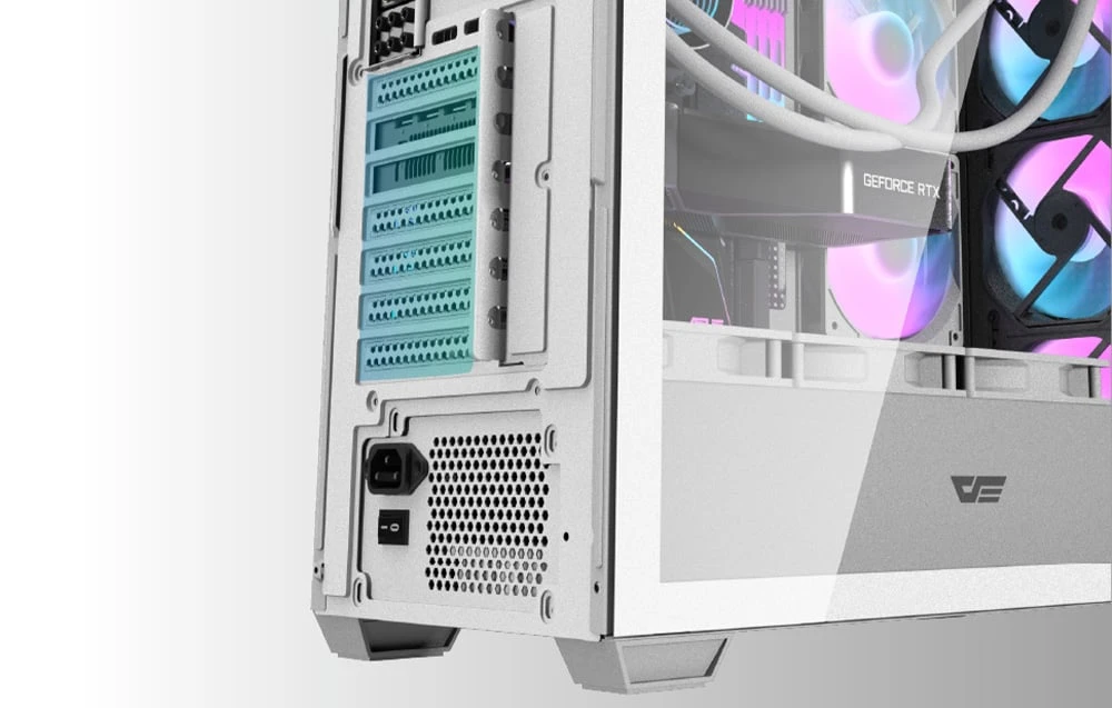 „Darkflash DS900 Mesh“ kompiuterio korpusas be ventiliatorių (baltas) aprašymas - Prekės nuotrauka