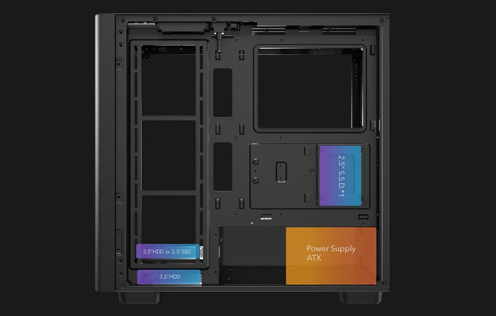 DarkFlash DS900G computer case (juodas) aprašymas - Prekės nuotrauka