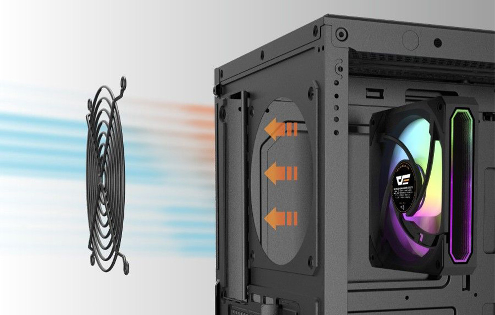 Darkflash DS900WD ATX computer case (juodas) aprašymas - Prekės nuotrauka