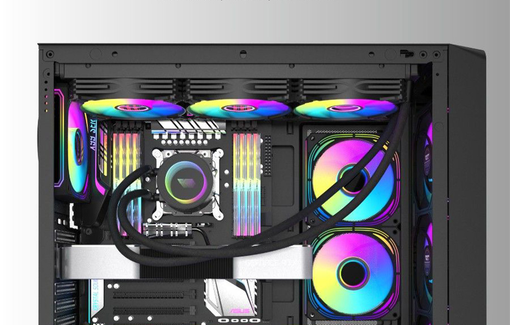Darkflash DS900WD ATX computer case (juodas) aprašymas - Prekės nuotrauka