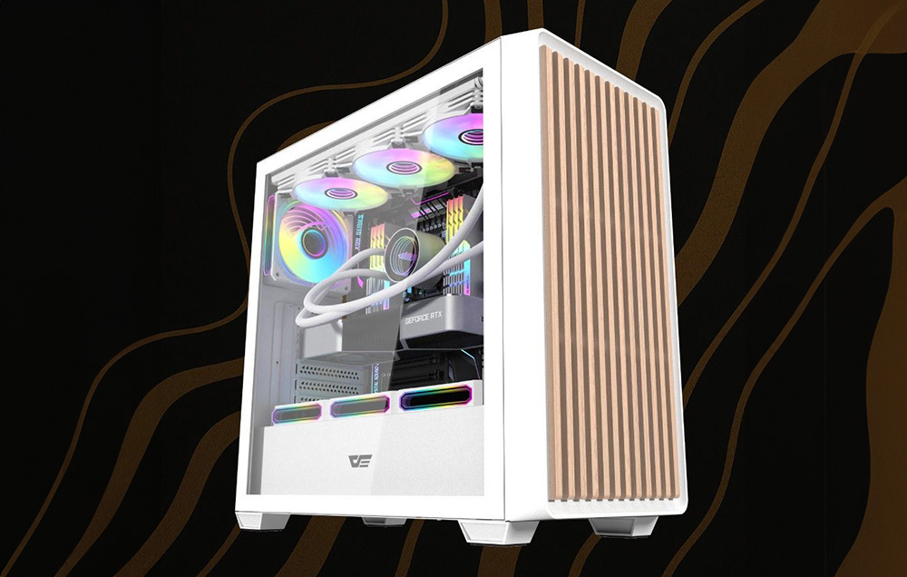 „Darkflash DS900WD ATX“ kompiuterio korpusas (Baltas) + 4 ventiliatoriai aprašymas - Prekės nuotrauka „Darkflash DS900WD ATX“ kompiuterio korpusas (Baltas) + 4 ventiliatoriai aprašymas - Prekės nuotrauka