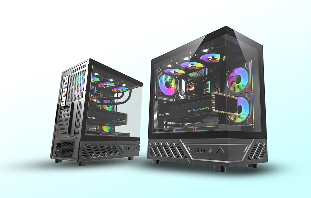 DarkFlash DS950 computer case (juodas) + 6 fans aprašymas - Prekės nuotrauka