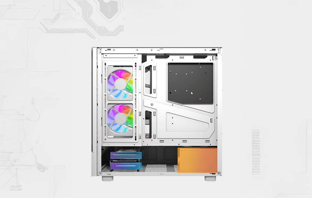 DarkFlash DS950 computer case (baltas) aprašymas - Prekės nuotrauka