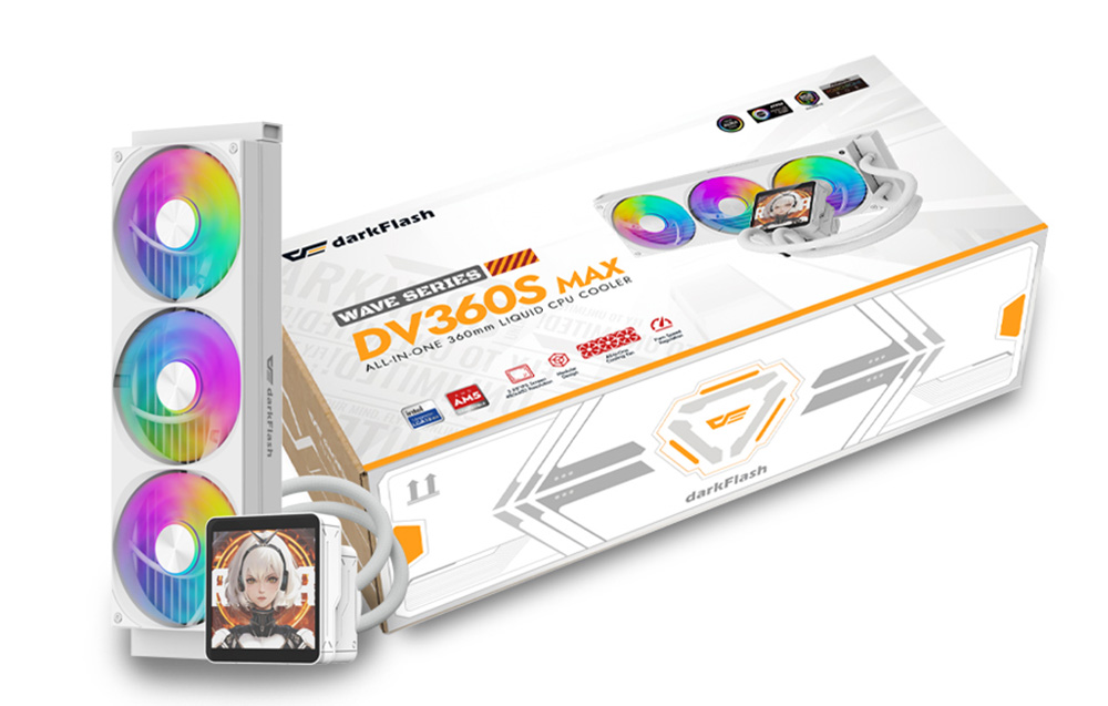 DarkFlash DV360S MAX procesoriaus aušintuvas (Baltas) aprašymas - Prekės nuotrauka