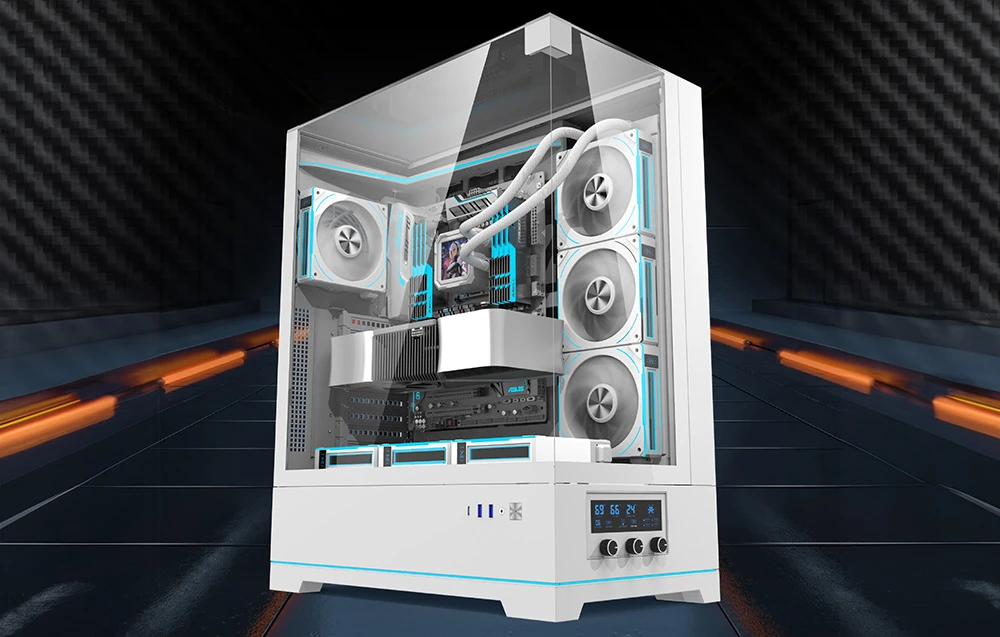 Darkflash DY450 PRO kompiuterio dėklas su ventiliatoriumi (baltas) aprašymas - Prekės nuotrauka Darkflash DY450 PRO kompiuterio dėklas su ventiliatoriumi (baltas) aprašymas - Prekės nuotrauka