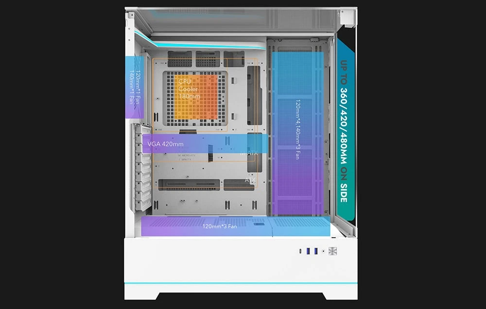 Darkflash DY450 PRO kompiuterio dėklas su ventiliatoriumi (baltas) aprašymas - Prekės nuotrauka Darkflash DY450 PRO kompiuterio dėklas su ventiliatoriumi (baltas) aprašymas - Prekės nuotrauka